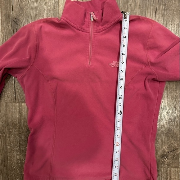 The North Face Jacket S Pink Fleece 1/4 Zip Mock Neck Lightweight Womens Rose - Picture 10 of 13